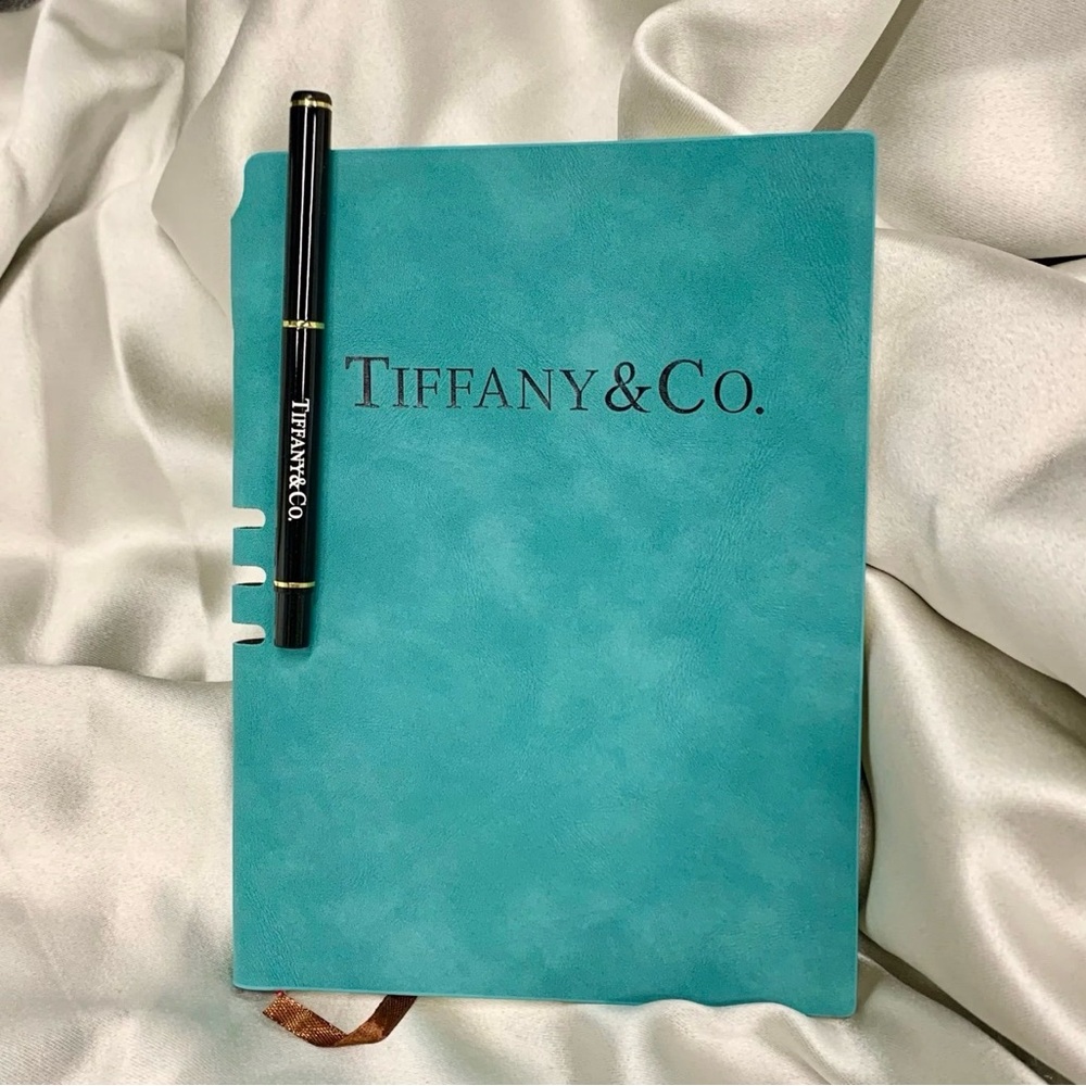 New VIP Tiffany & Co. Teal Notebook with Pen